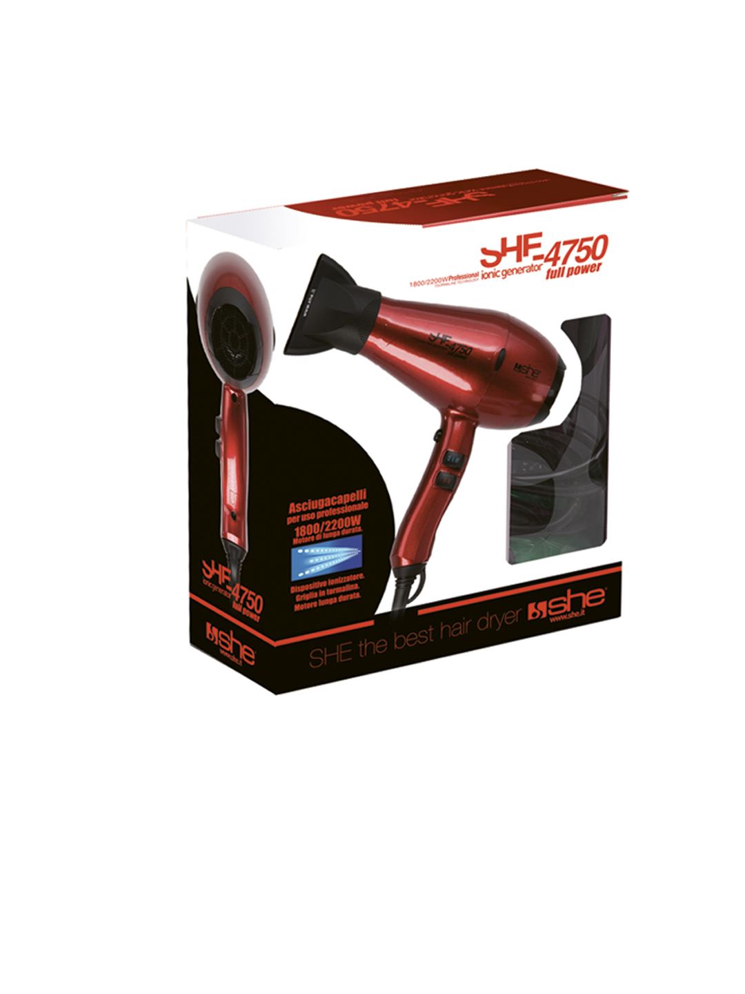 SHE-4750 Asciugacapelli super leggero
