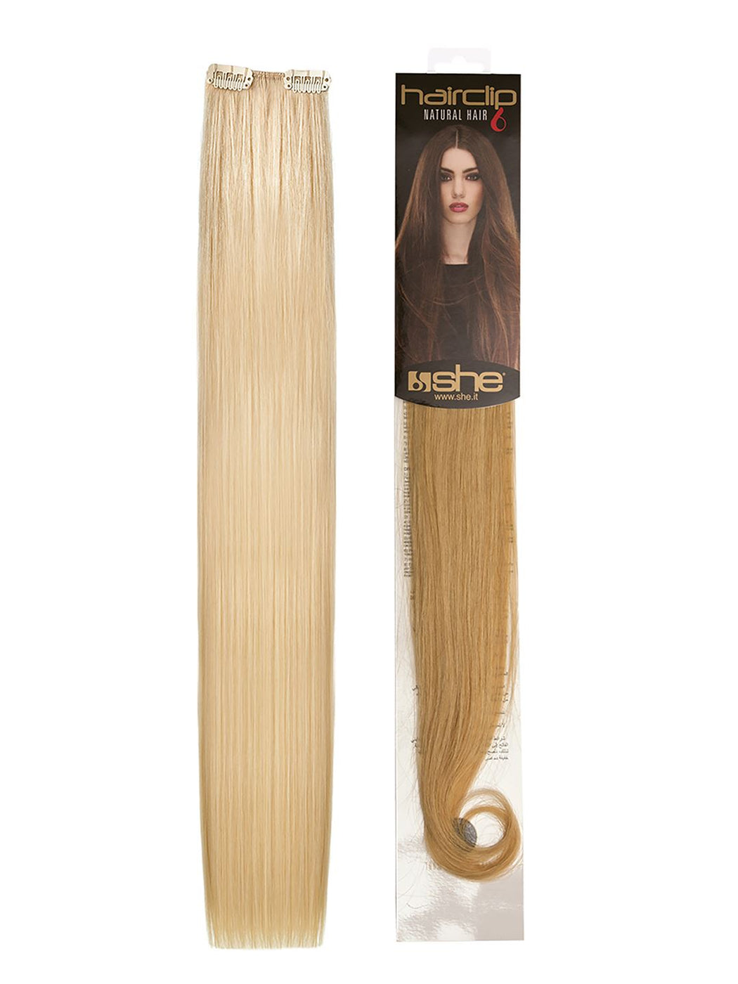 HAIR CLIP 6 Capelli tessuti con clip