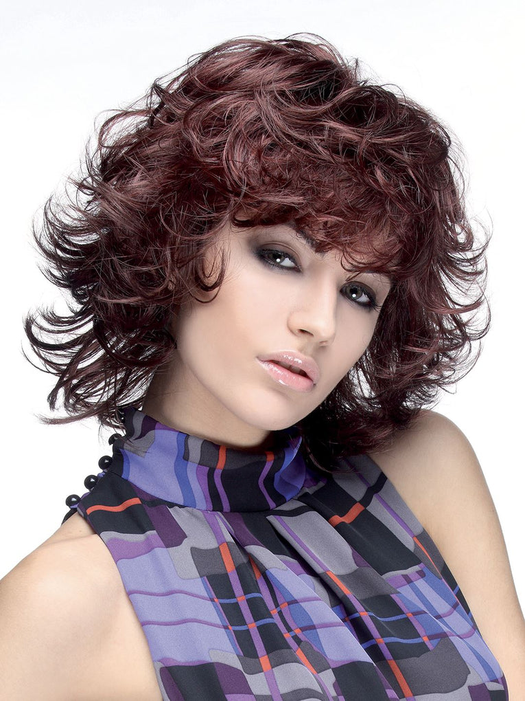 VITTORIA Parrucca in fibra sintetica rifinita a mano